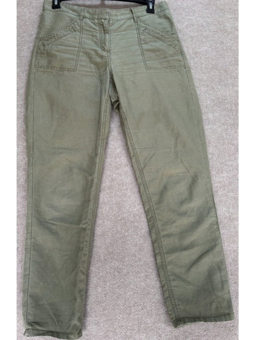 Ann Taylor Loft Woman’s Pants Size 10 Khaki Green Marisa Straight Leg Casual